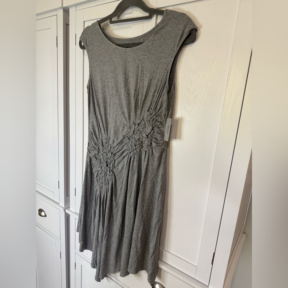NWT Soma Cool Days Origami Shimmer Lounge Dress Gray Small Comfy Stretch Fairy - Picture 2 of 7